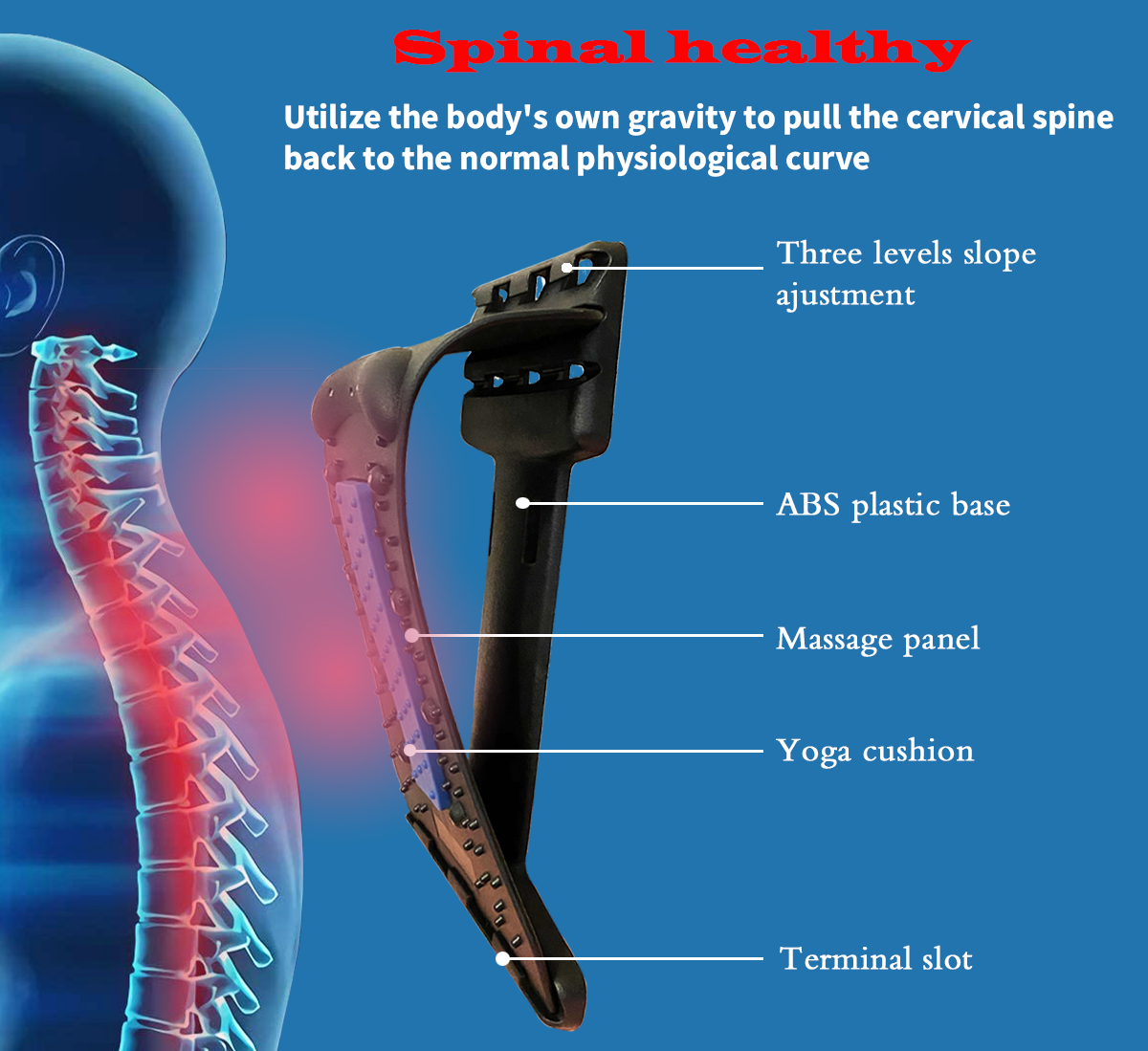 HHNB-B - Back Stretcher (2 in 1) Neck Stretcher for Cervical Pain Relief