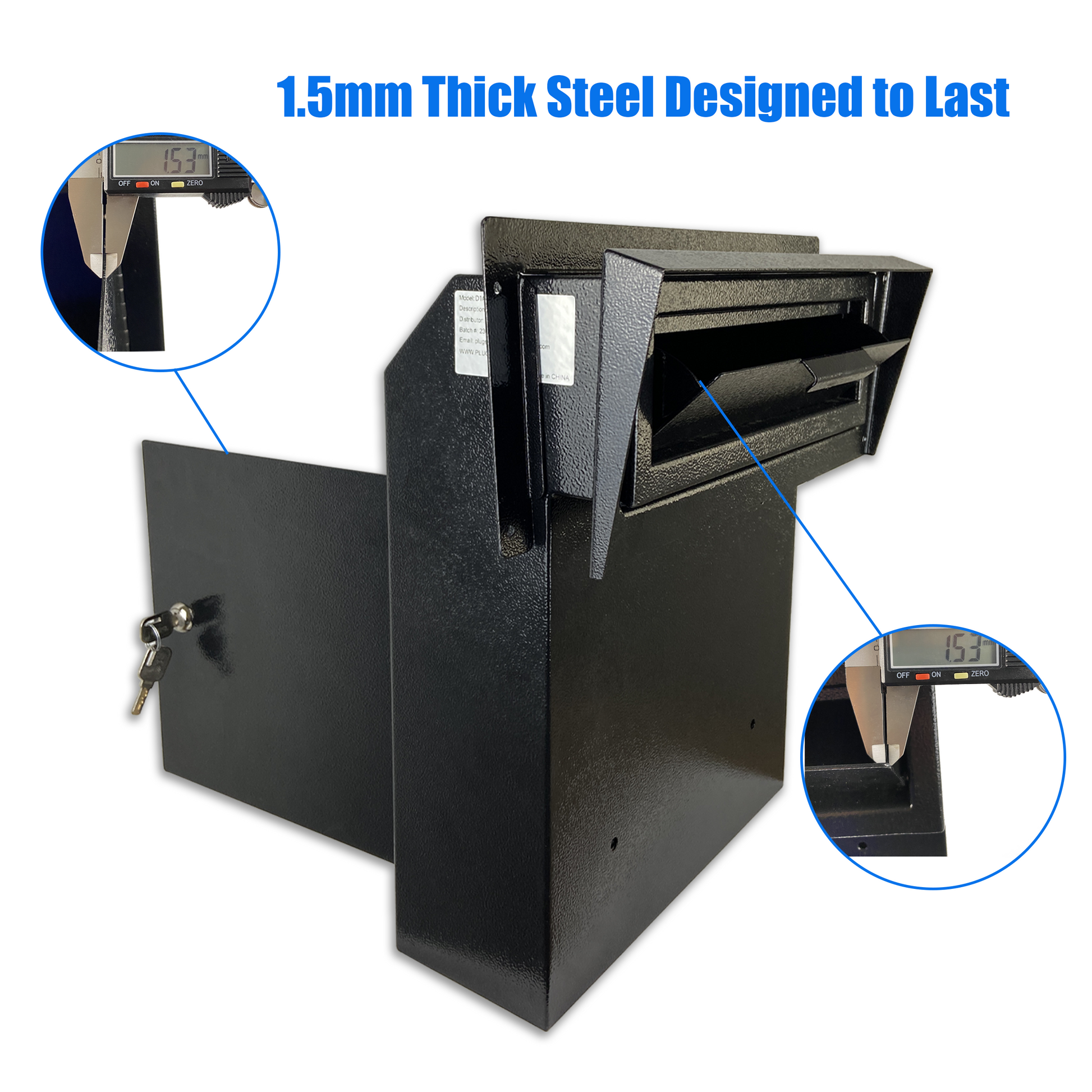 D1A-B - Rainproof Heavy Duty Mailbox Door Drop Box