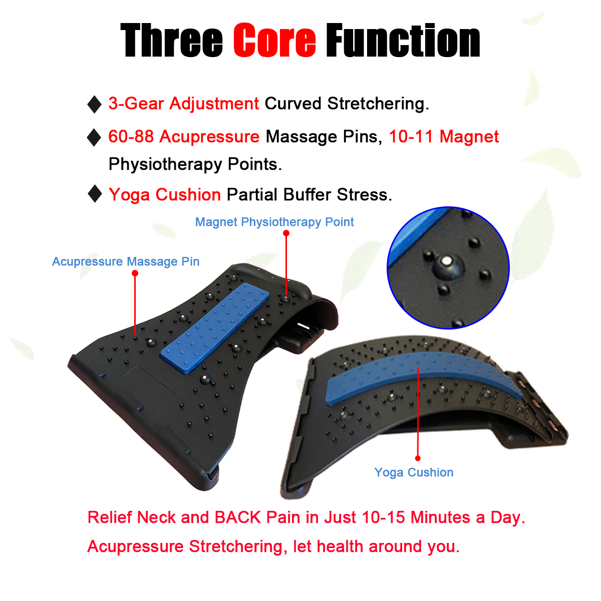 HHNB-B - Back Stretcher (2 in 1) Neck Stretcher for Cervical Pain Relief