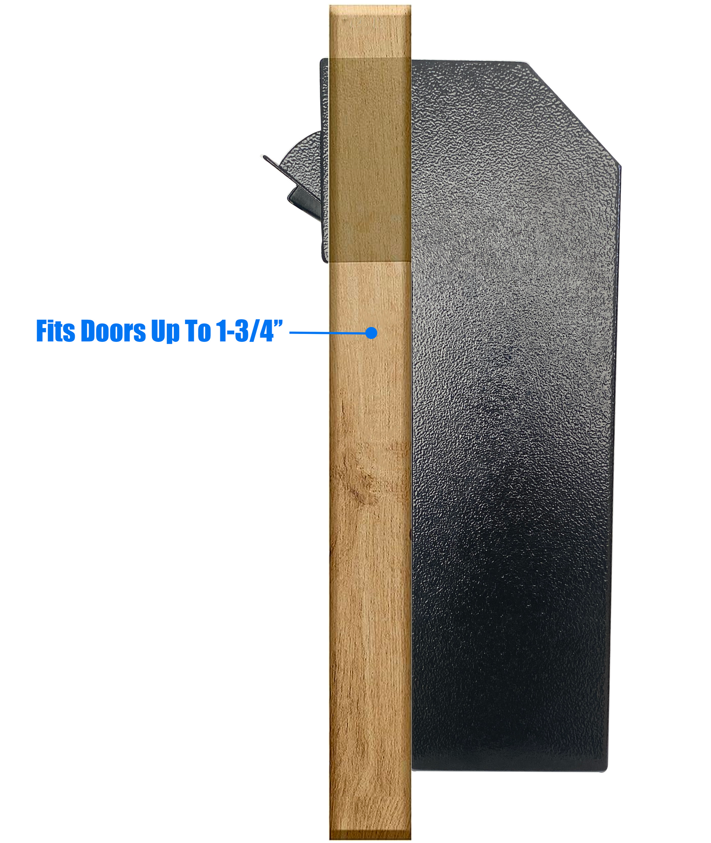 D1B-B - Through The Door Mail Drop Box - 1.5mm Steel Payment Dropbox - Door Mount Theft Proof Mailbox - Locking Deposit Drop Box for Night Key, Deposit, Cash, and Rent (Black)