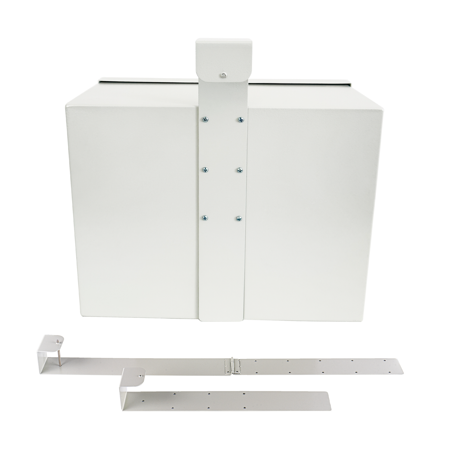 D9-K - Metal Specimen Drop Box, Medium Size, Over-the-Door Hanging with Key Lock, Secure Collection for Labs, Clinics, Medical Offices, Durable Steel Construction, Gray Finish