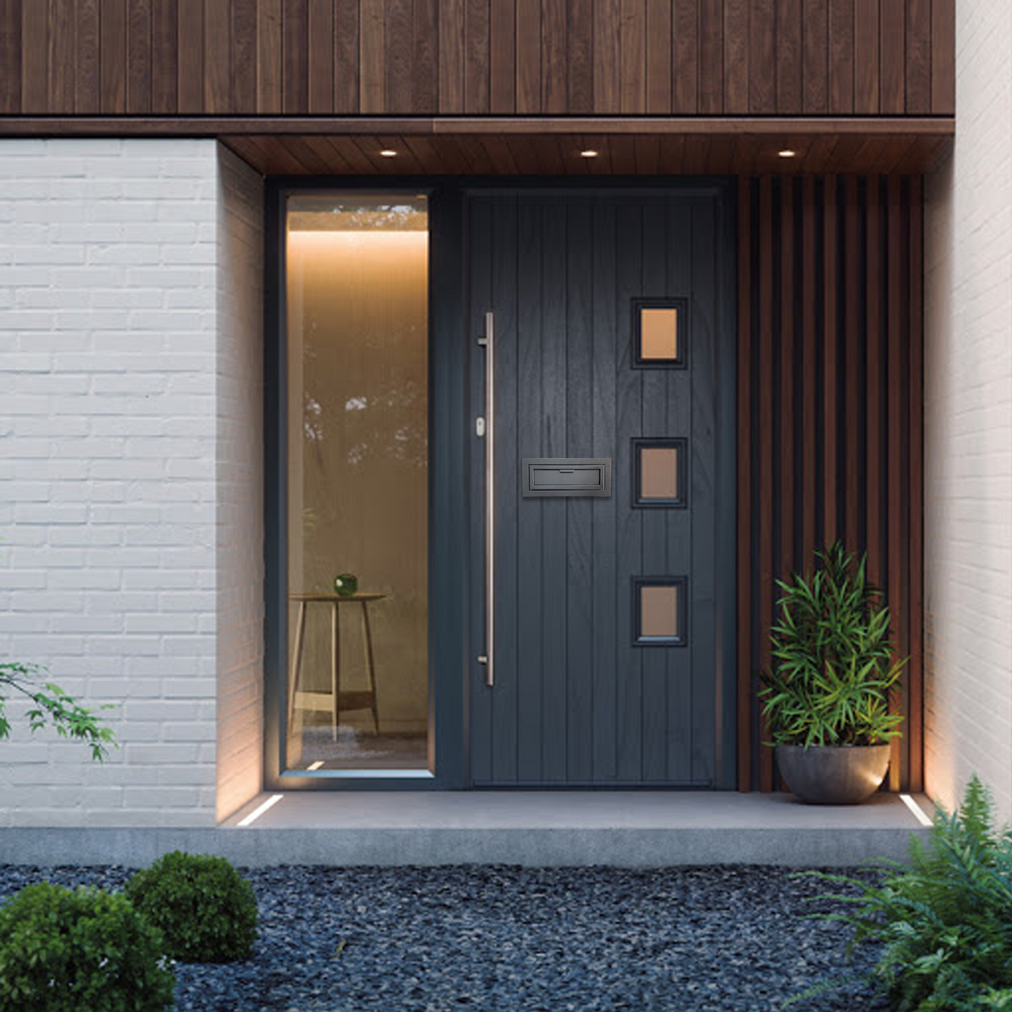 D1B-B - Through The Door Mail Drop Box - 1.5mm Steel Payment Dropbox - Door Mount Theft Proof Mailbox - Locking Deposit Drop Box for Night Key, Deposit, Cash, and Rent (Black)