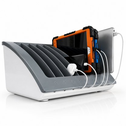 C8A-B - 10-Port USB Charging Station for 8 Devices, 140W USB-C PD Dock, Charge Chromebooks, iPads, Tablets & Phones for Classrooms, Schools, Offices, Libraries, Labs & Shared Workspaces