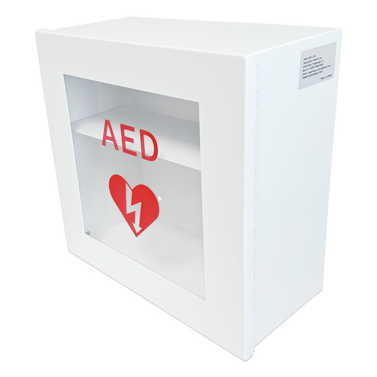 MC-2-W Non Alarmed AED Defibrillator Wall Mounted Storage Cabinet - 14.5'' x 7'' x 13.75'' Steel AED Holder Defibrillator Cabinet for Emergency at Church, Fitness Center, Home, Office, Warehouse