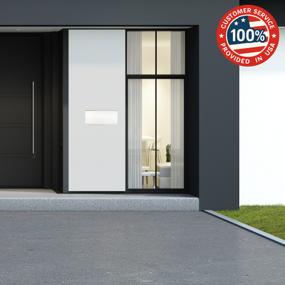 D3N-W-OPENBOX -Through-The-Wall Drop Box with Rainproof Cover | Heavy Duty Through Wall Mailbox with 8.25-Inch Adjustable Chute | Rainproof Locking Drop Safe for Mail, Rent, Checks, Cash, and Keys, White