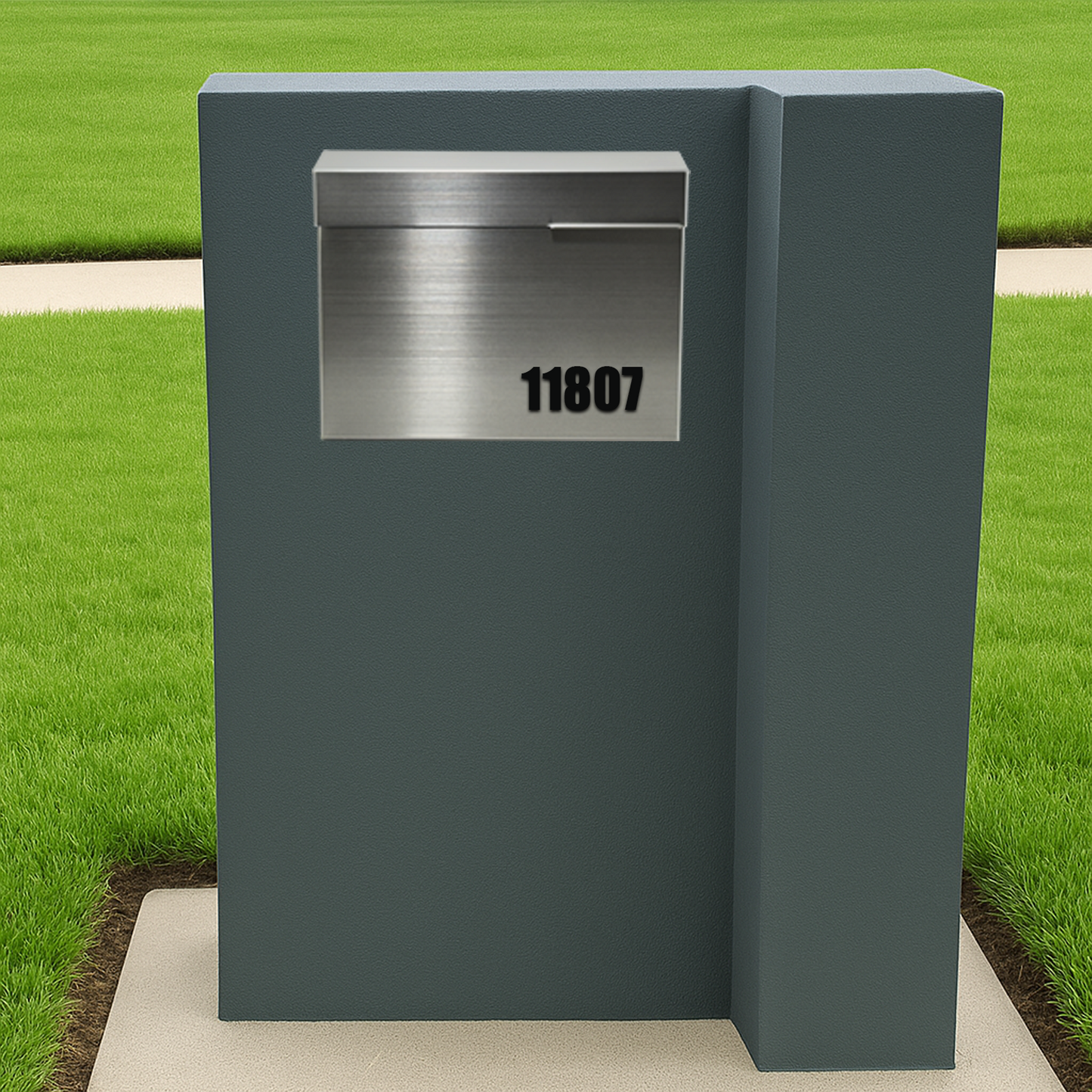 D4L - Modern Design Brushed Stainless Steel Mailbox for Walls, Heavy Duty Wall Mounted Mailbox - 14.6'' x 4.6'' x 11.2'' Rust Proof Steel Dropbox with Rainproof Design (Silver)