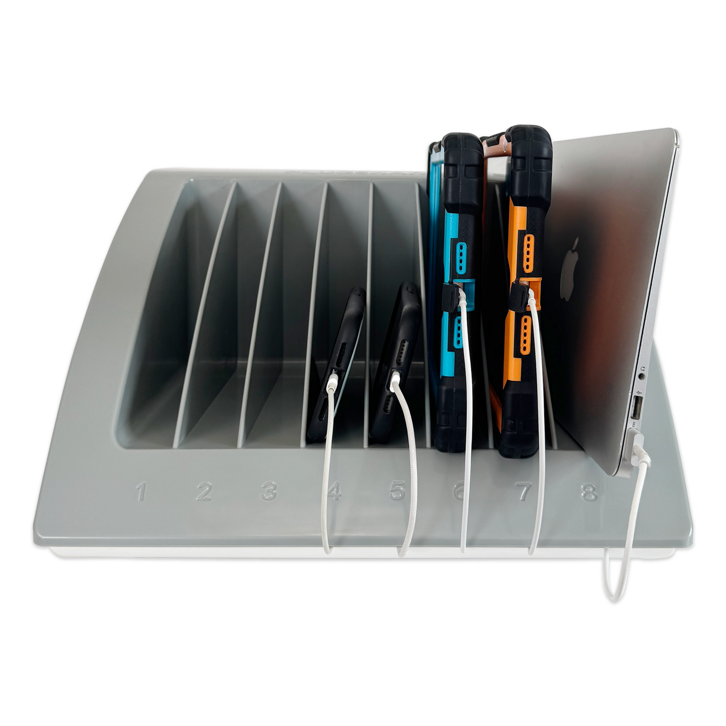 C8A-B - 10-Port USB Charging Station for 8 Devices, 140W USB-C PD Dock, Charge Chromebooks, iPads, Tablets & Phones for Classrooms, Schools, Offices, Libraries, Labs & Shared Workspaces