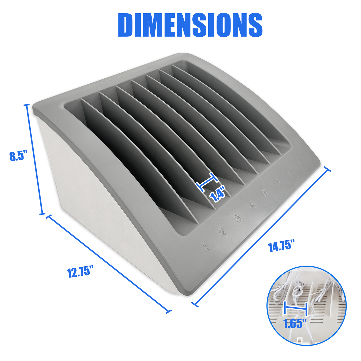 C8A-B - 10-Port USB Charging Station for 8 Devices, 140W USB-C PD Dock, Charge Chromebooks, iPads, Tablets & Phones for Classrooms, Schools, Offices, Libraries, Labs & Shared Workspaces