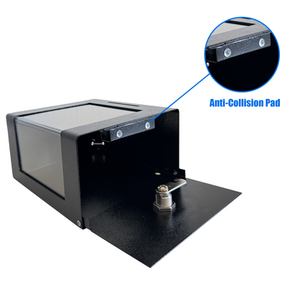 D7-B - Steel Locking Tip Box - Heavy-Duty Secure Tip Jar with Combination Cable Lock, Ideal for Taxi Tips, Donations, Suggestions, Business Cards, Cash, and More in Family Churches, Restaurants, and Events