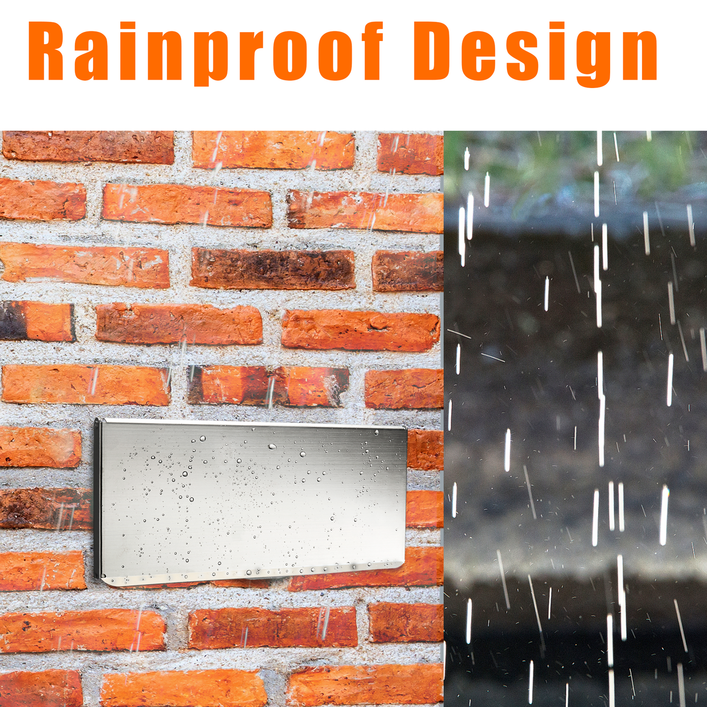 D3N-W-OPENBOX -Through-The-Wall Drop Box with Rainproof Cover | Heavy Duty Through Wall Mailbox with 8.25-Inch Adjustable Chute | Rainproof Locking Drop Safe for Mail, Rent, Checks, Cash, and Keys, White