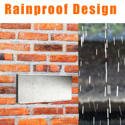 D3N-W-OPENBOX -Through-The-Wall Drop Box with Rainproof Cover | Heavy Duty Through Wall Mailbox with 8.25-Inch Adjustable Chute | Rainproof Locking Drop Safe for Mail, Rent, Checks, Cash, and Keys, White