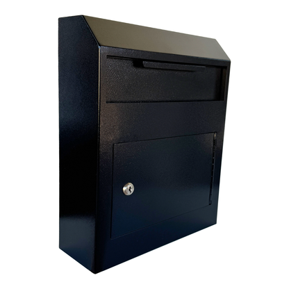 D10A-B - Anti-Fishing Key Drop Box with Key Lock for Wall Mount | Steel Depository Box for Cash, Payments, Keys & Documents, Secure Indoor Collection for Offices & Businesses