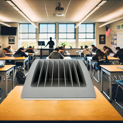 C8A-G - 8-Device Laptop & Tablet Charging Station – Classroom & Office Organizer with Circuit Breaker & Cable Management – Fits Laptops, Chromebooks & Tablets Up to 15.6'' & 1.35'' Thick