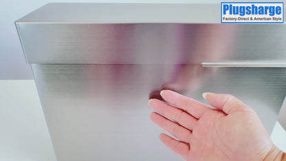 D4L - Modern Design Brushed Stainless Steel Mailbox for Walls, Heavy Duty Wall Mounted Mailbox - 14.6'' x 4.6'' x 11.2'' Rust Proof Steel Dropbox with Rainproof Design (Silver)