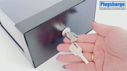 D7-B - Steel Locking Tip Box - Heavy-Duty Secure Tip Jar with Combination Cable Lock, Ideal for Taxi Tips, Donations, Suggestions, Business Cards, Cash, and More in Family Churches, Restaurants, and Events