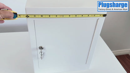 D3N-W - Through-The-Wall Drop Box with Rainproof Cover | Heavy Duty Through Wall Mailbox with 10-Inch Adjustable Chute | Rainproof Locking Drop Safe for Mail, Rent, Checks, Cash, and Keys, White
