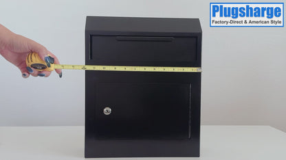 D10A-B - Anti-Fishing Key Drop Box with Key Lock for Wall Mount | Steel Depository Box for Cash, Payments, Keys & Documents, Secure Indoor Collection for Offices & Businesses