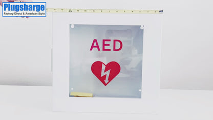 MC-2-W Non Alarmed AED Defibrillator Wall Mounted Storage Cabinet - 14.5'' x 7'' x 13.75'' Steel AED Holder Defibrillator Cabinet for Emergency at Church, Fitness Center, Home, Office, Warehouse