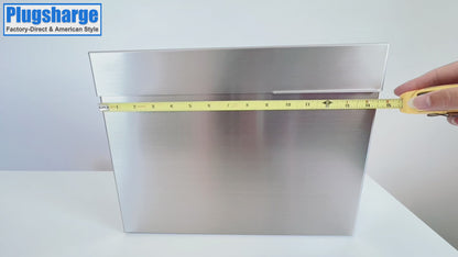 D4L - Modern Design Brushed Stainless Steel Mailbox for Walls, Heavy Duty Wall Mounted Mailbox - 14.6'' x 4.6'' x 11.2'' Rust Proof Steel Dropbox with Rainproof Design (Silver)